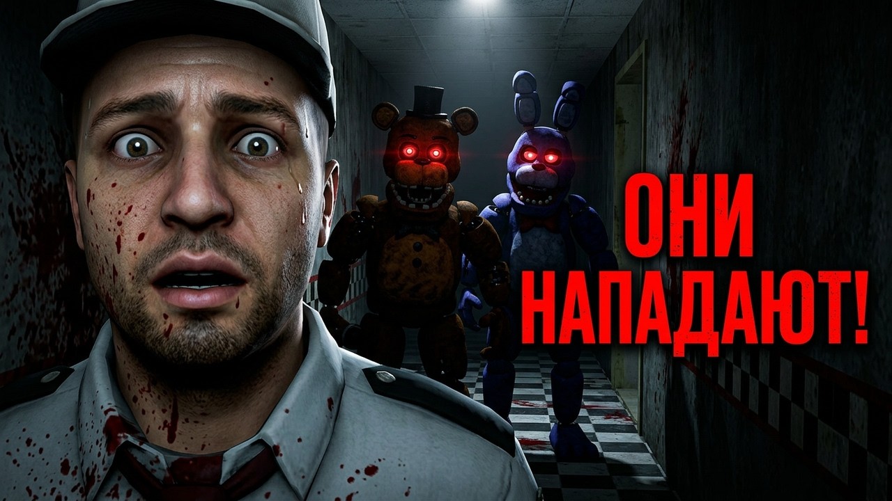 АНИМАТРОНИКИ ПУГАЮТ ОХРАННИКА В ГАРРИС МОД GMOD FNAF COOP VR Garry's Mod