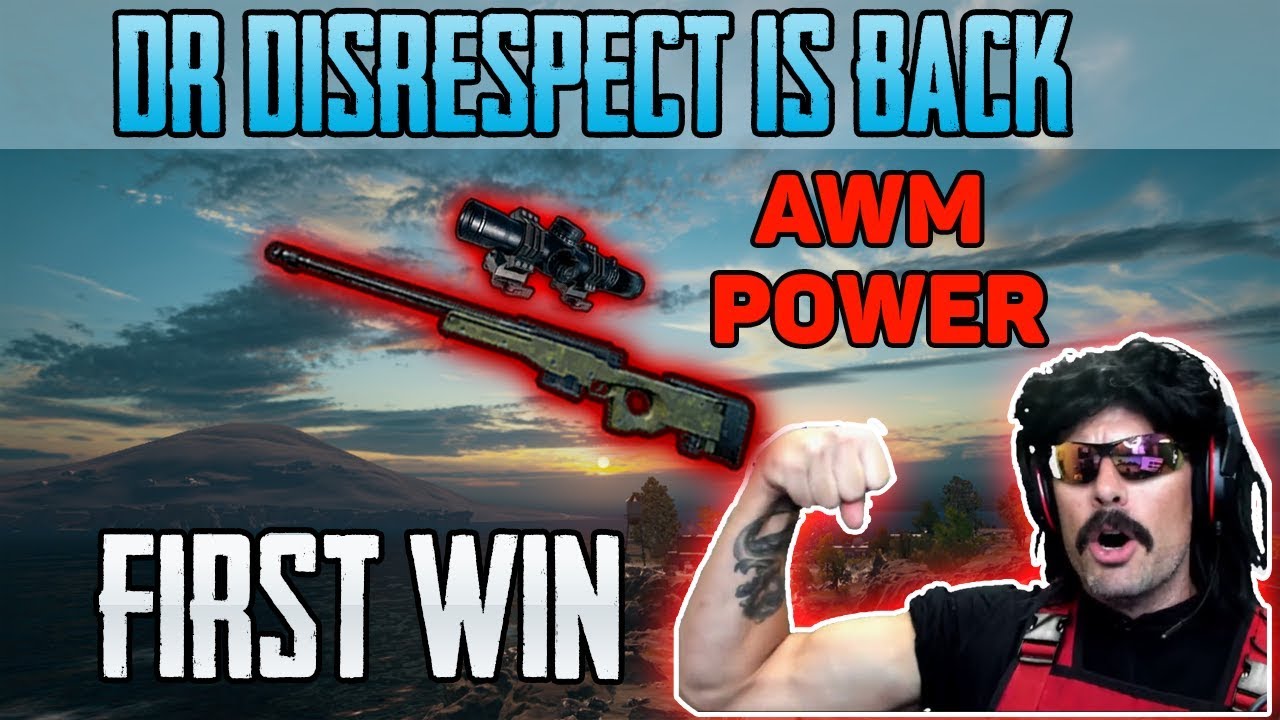 AWM POWER - DrDisrespect is back first round first win - PUBG HIGHLIGHTS TOP 1 #52