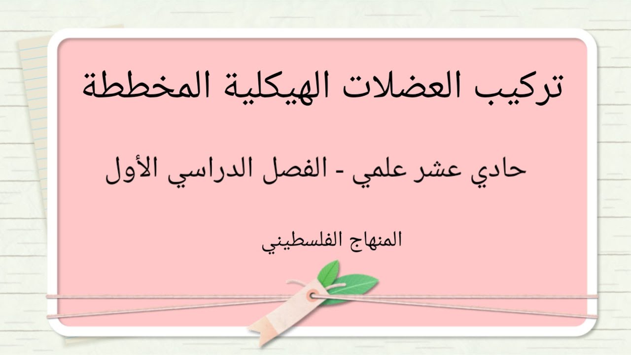 #الجهاز العضلي الجزء الثاني#تركيب العضلات الهيكلية المخططة#حادي عشر علمي