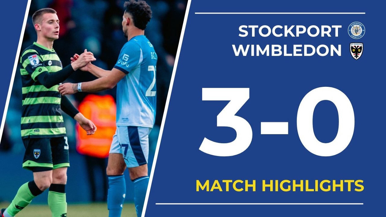 Highlights: Stockport 1-0 Wimbledon 🟢⚫️