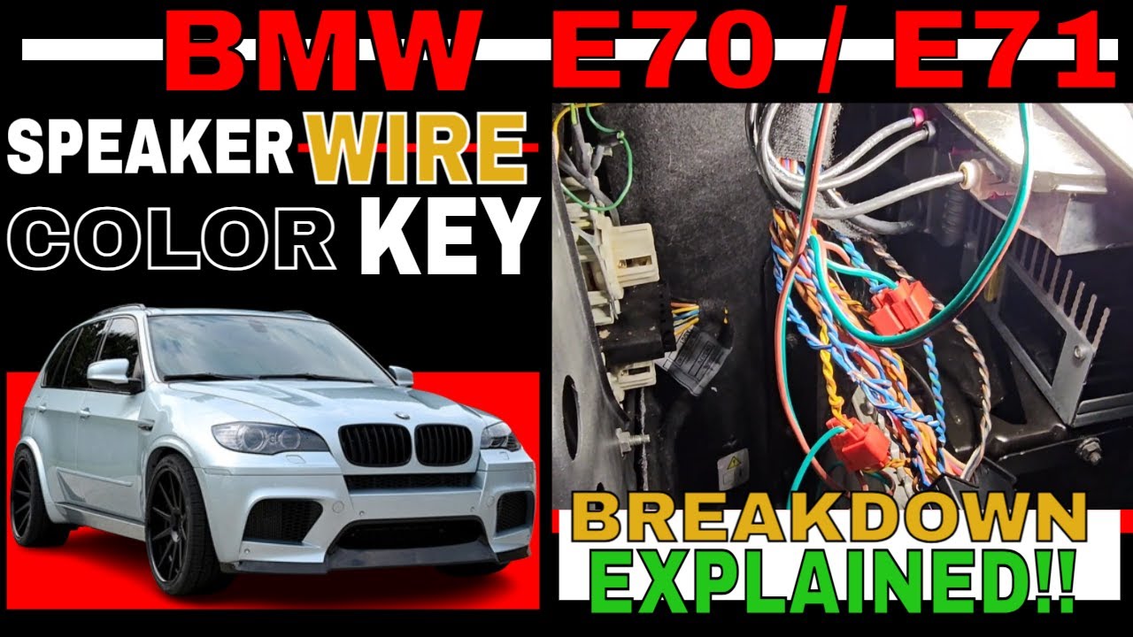 Расположение / Разборка проводки полного комплекта динамиков и усилителя BMW X5 E70 (JOATD)