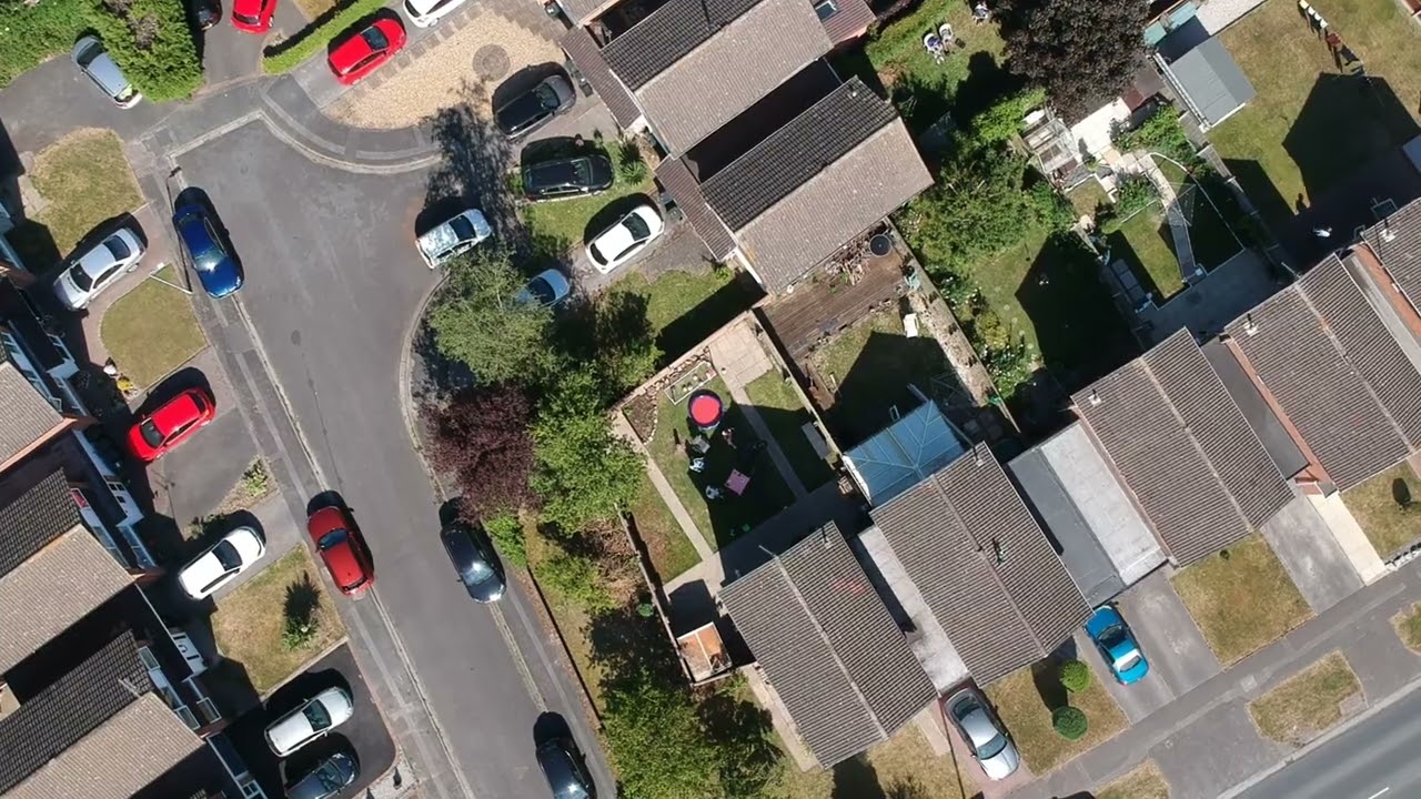 drone over hope farm area ellesmere port