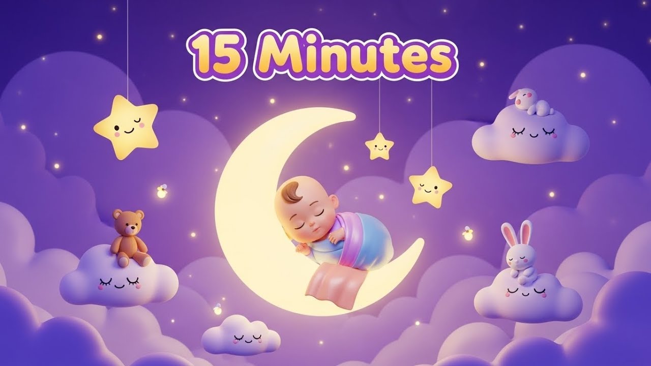 15 Minutes Baby Lullaby 🌙 Deep Sleep Music for Babies
