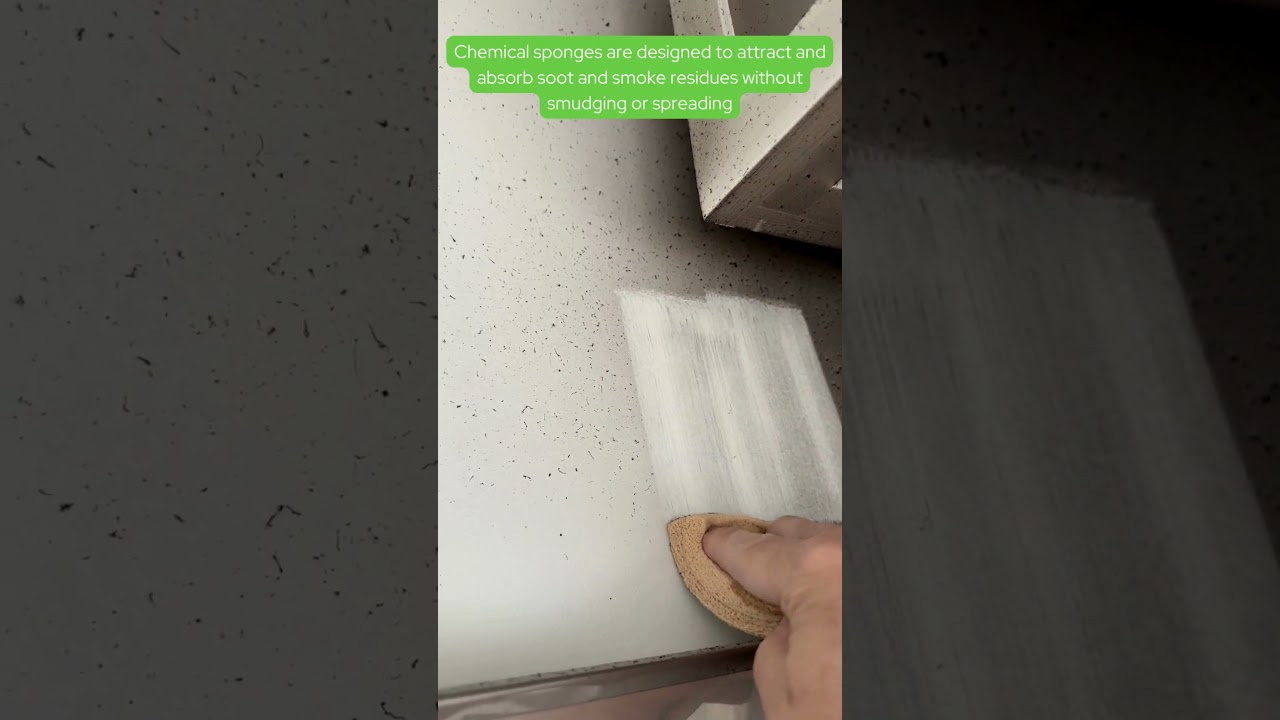 🔥 Dealing with fire damage? Meet your cleanup superhero: the chem sponge! 🦸‍♂️
