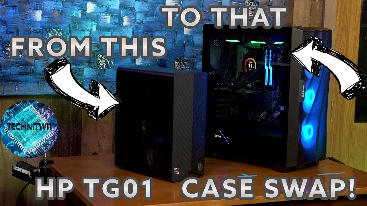 HP Pavilion TG01 CASE Swap & Upgrade | ARGB Baller Edition, Antec Case V2