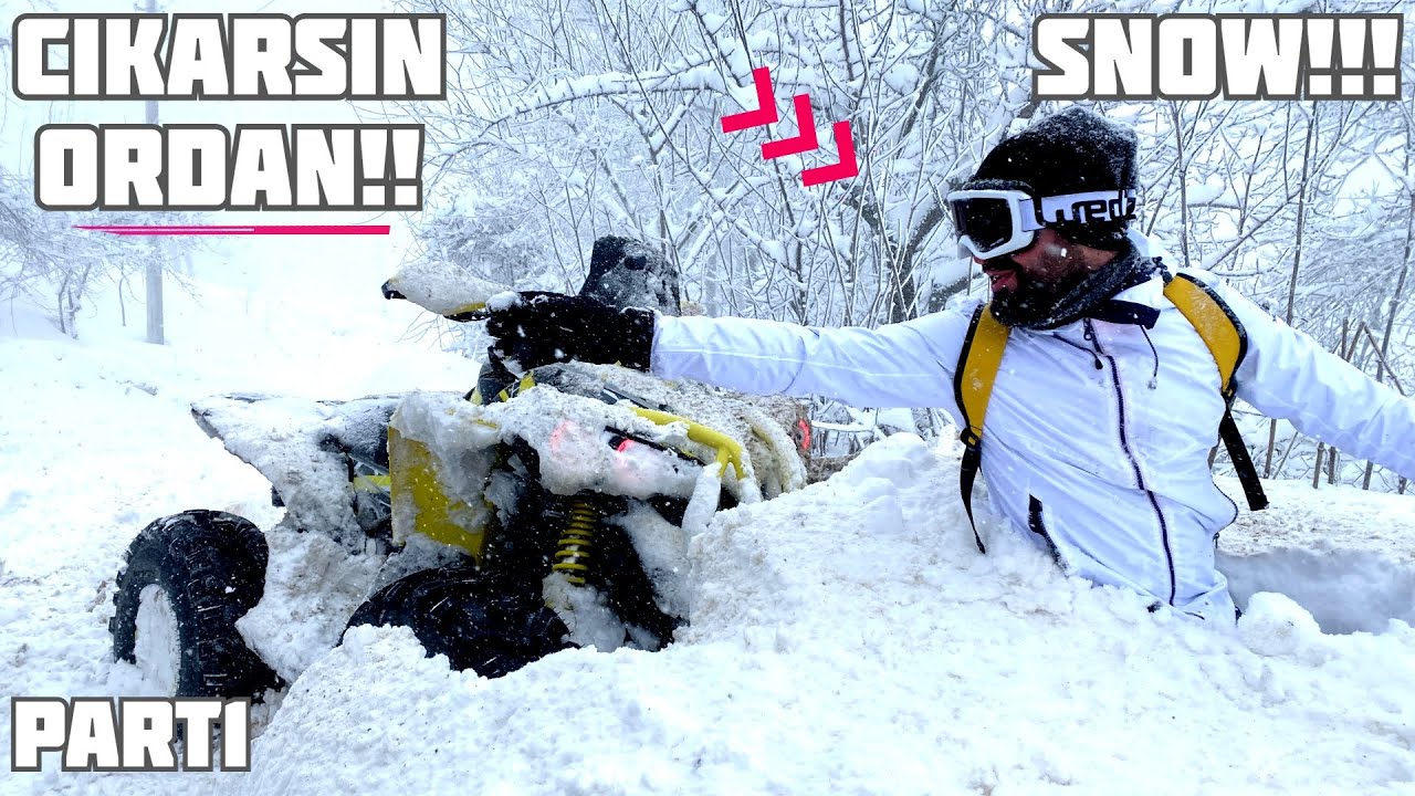 1000cc ATV LER PES ETMEK UZERE - ZORLU CIKISLAR BASLADI - RENEGADE 1000 - POLARIS 1000 SNOW OFF ROAD