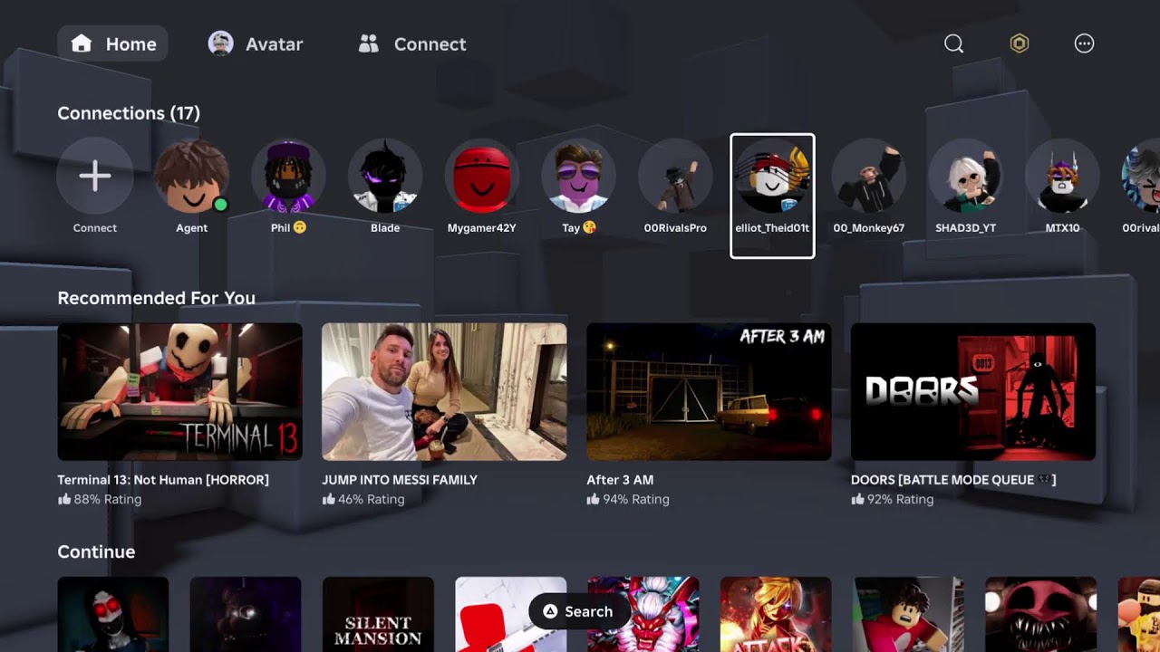 Playing horror game on roblox