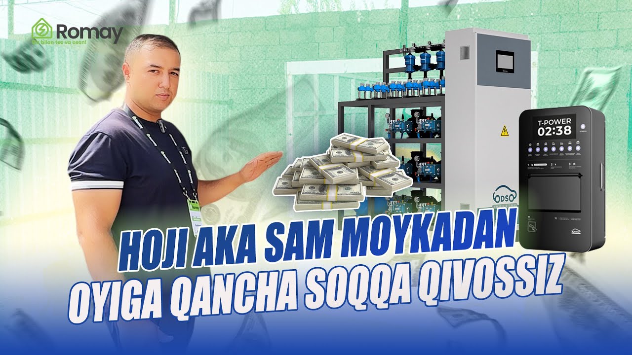 Sam moyka biznesidan qancha soqqa qilsa bo'ladi