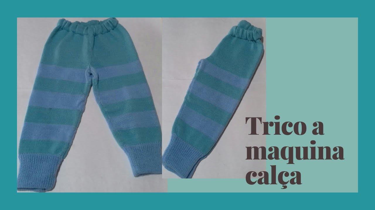 trico a maquina calça listrada