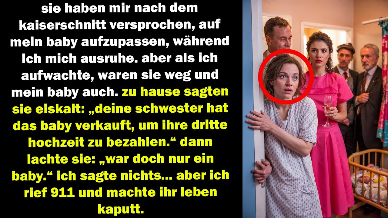 sie verkauften mein baby für die hochzeit meiner schwester – ich rief 911 und zerstörte ihr leben