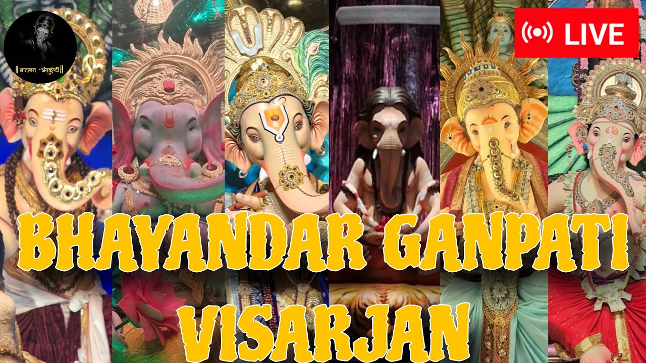 BHAYANDAR GANPATI VISARJAN 2025 • LIVE • | GANPATI VISARJAN 2025 #trending #viral