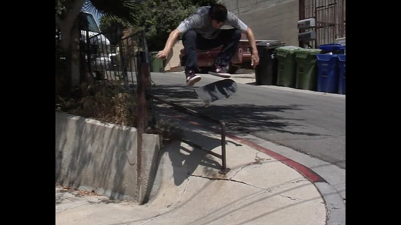 Cookie Kickflip Over Rail Into Hill Bomb Raw Cut