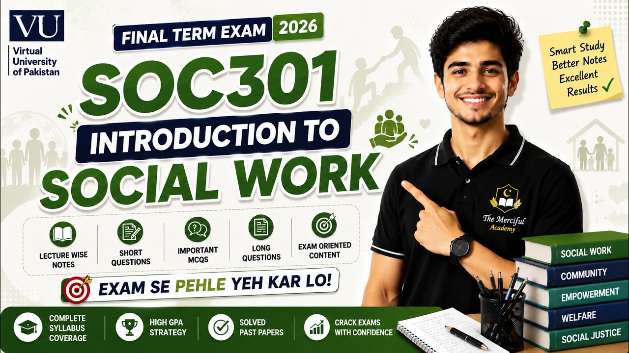 SOC301 Final Exam Preparation 2026 | Complete Guide for SOC301 | The Merciful Academy