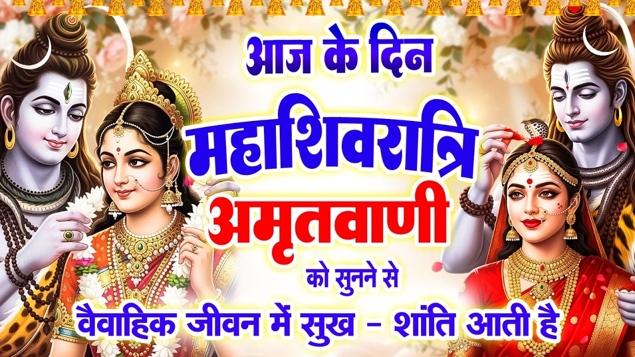 महाशिवरात्रि व्रत स्पेशल~आजके दिन महाशिवरात्रि अमृतवाणी को सुनने से वैवाहिक जीवन में सुख-शांति आतीहै