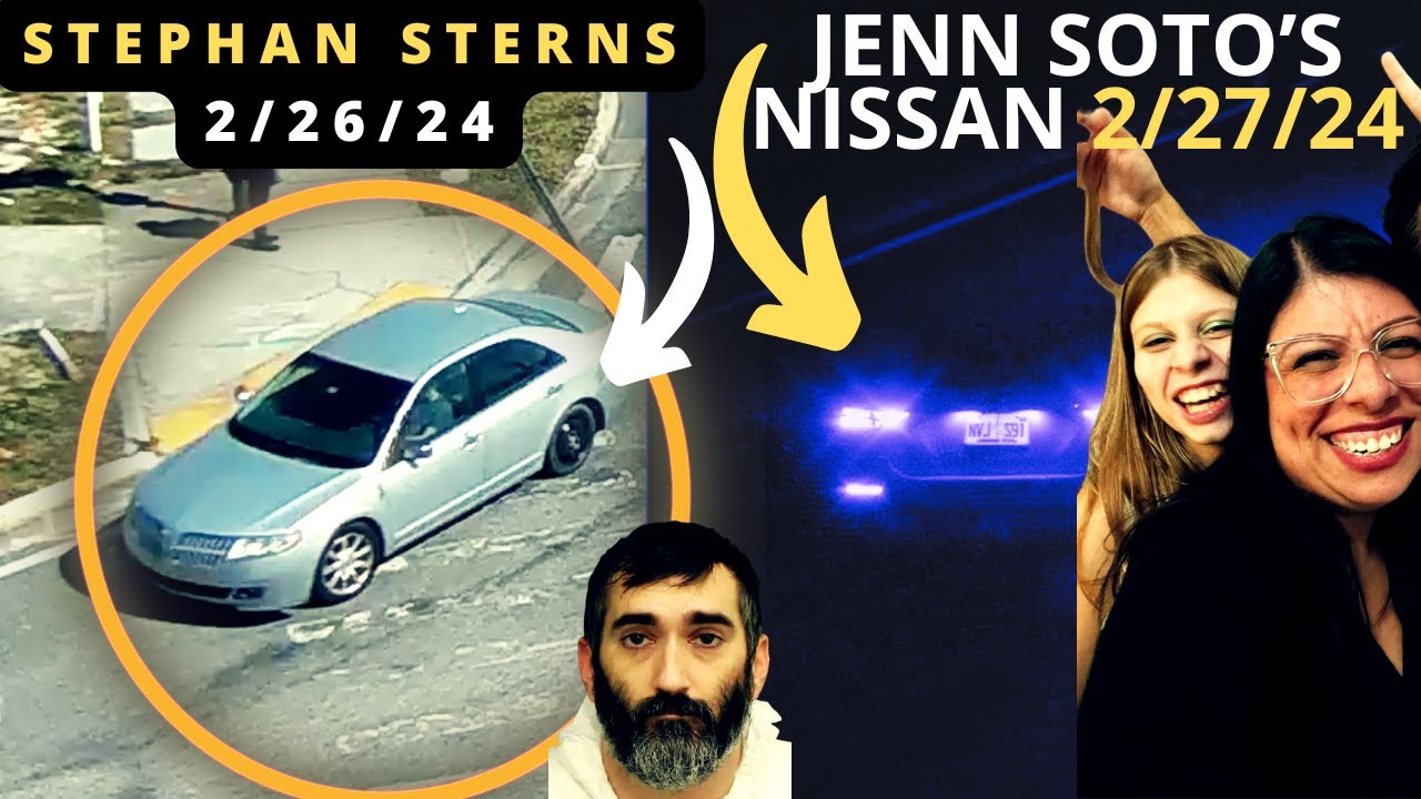 72 Stephan Sterns surveillance videos on 2/26/24 & 2/27/24 in silver Lincoln MKZ. Jenn Soto’s Nissan