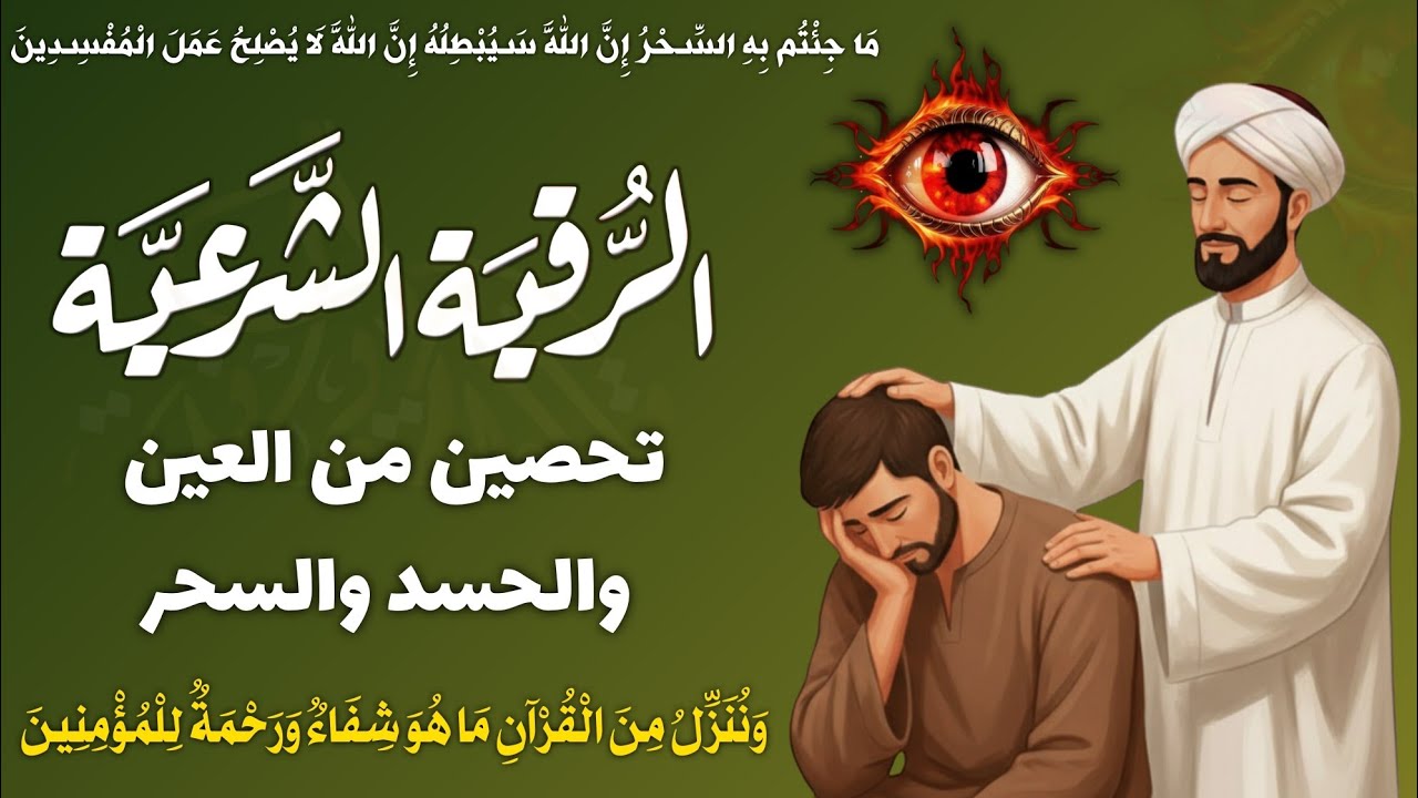 رقية شرعية شاملة🔥 رجل الحسد والسحر والعين والهم والضيق ووفر الرزق ونعم الله القرآن الرقية😣🤕