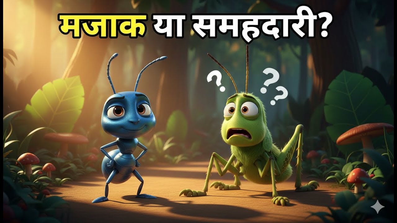 Ant & Grasshopper🐜🦗 | मज़ाक या समझदारी? | Ant & Grasshopper Moral Story