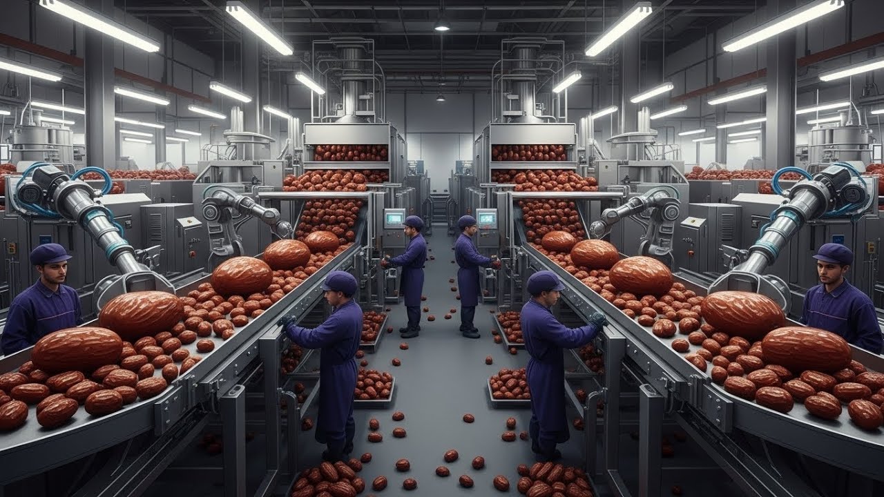 Inside A Modern Date Factory: From Palm Cultivation To Sweet, Dried Dates (Full Process)