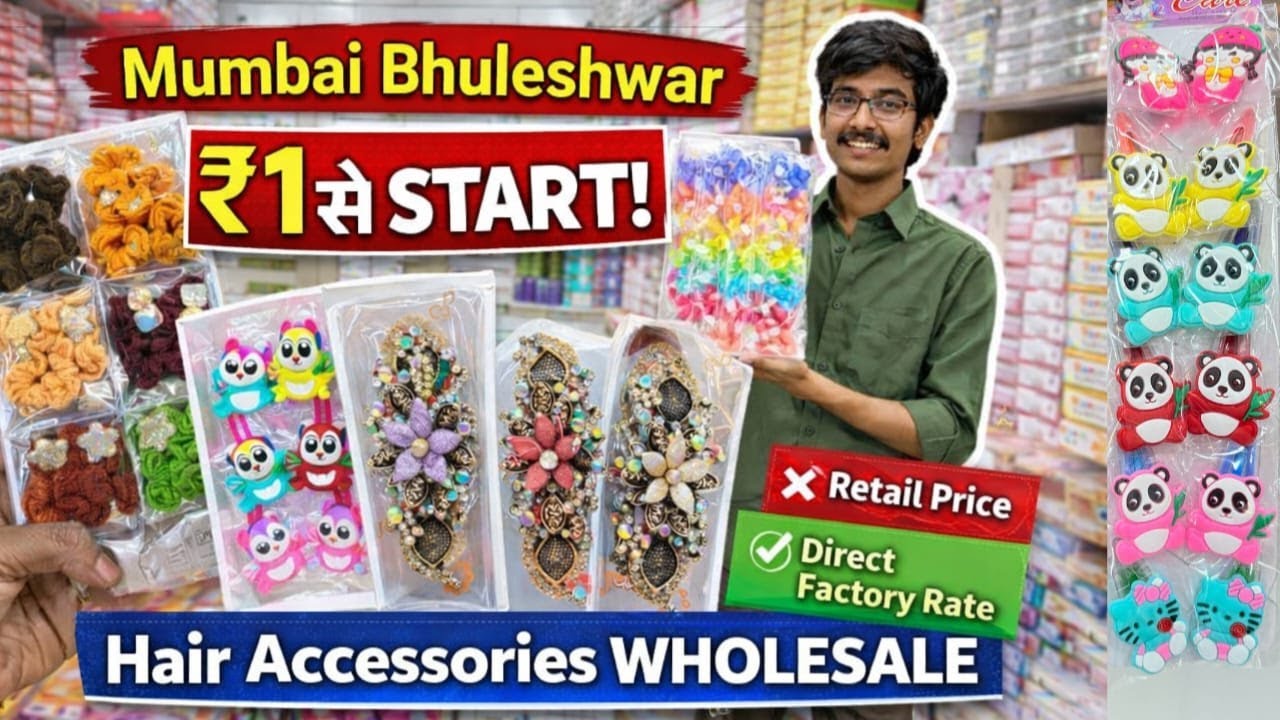 Bhuleshwar Market Mumbai 🔥 | Hair Accessories Wholesale  | Korean Hair Accessories Wholesale Idea