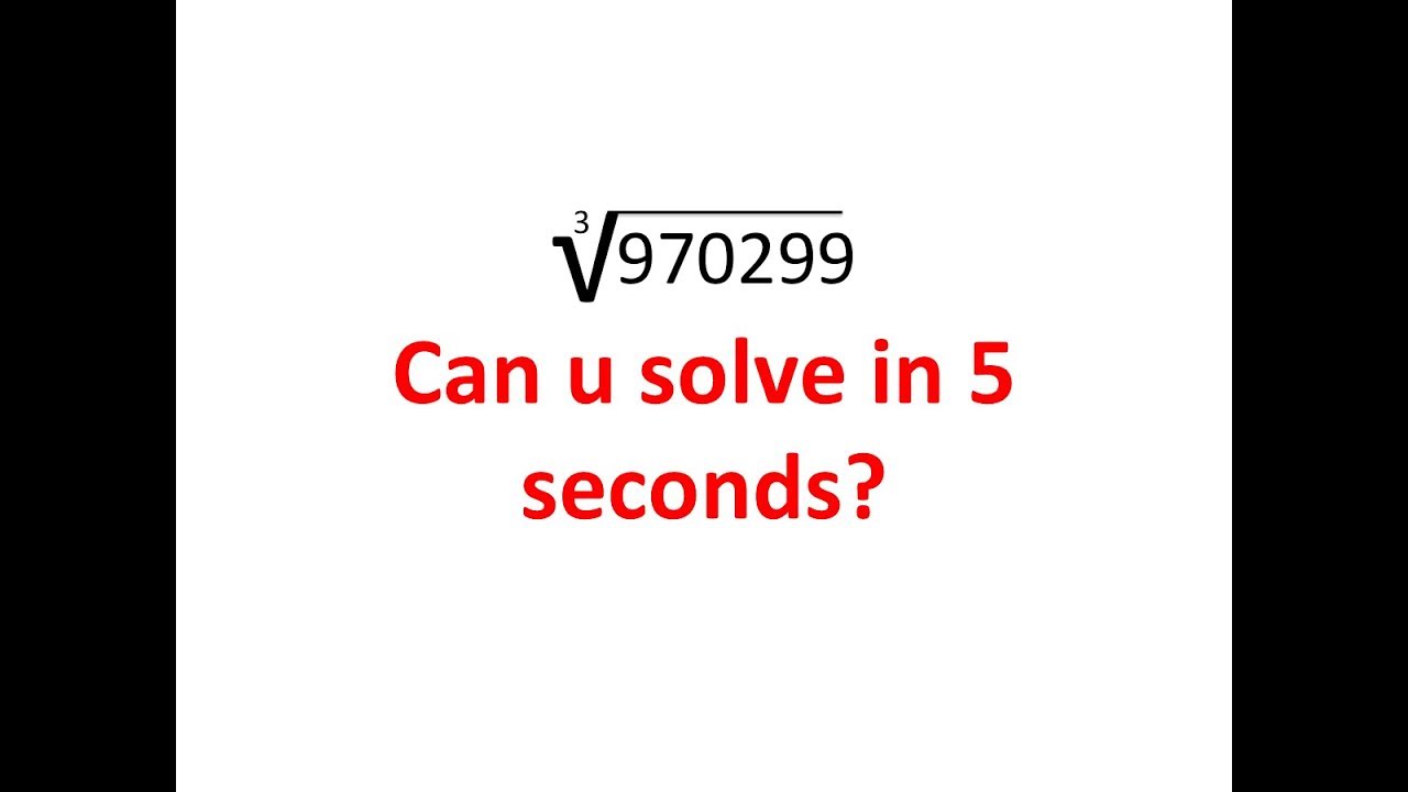 Vedic Maths Cube Root Trick