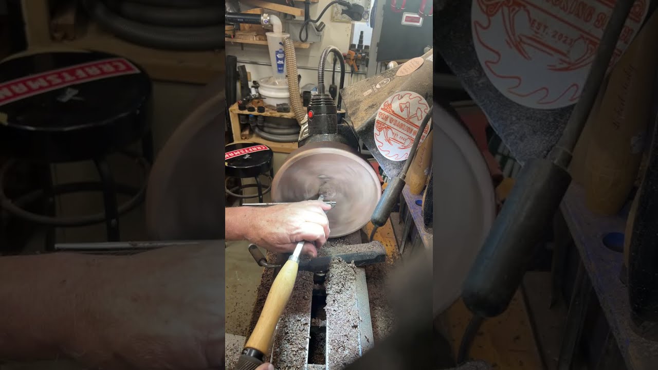 Feb 5 Pt 2 Black Walnut Root #lathe #woodturning #wood #turning #recycle #carbides #gouges #tool