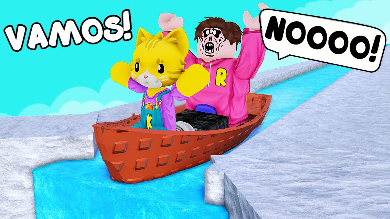 Alcanzamos MÁXIMA VELOCIDAD en ROBLOX navegando por un río🙀