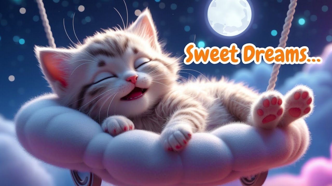 🐈 Sleepy Baby Kitten Can’t Keep Eyes Open 😴🌙 | Cozy Bedtime Lullaby for Kids | Pippapurr
