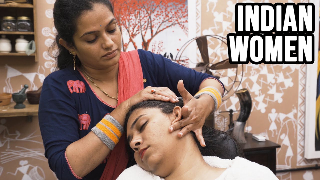 INDIAN GIRL relaxing ASMR HEAD and EAR MASSAGE | long lasting HAIR CRACKING
