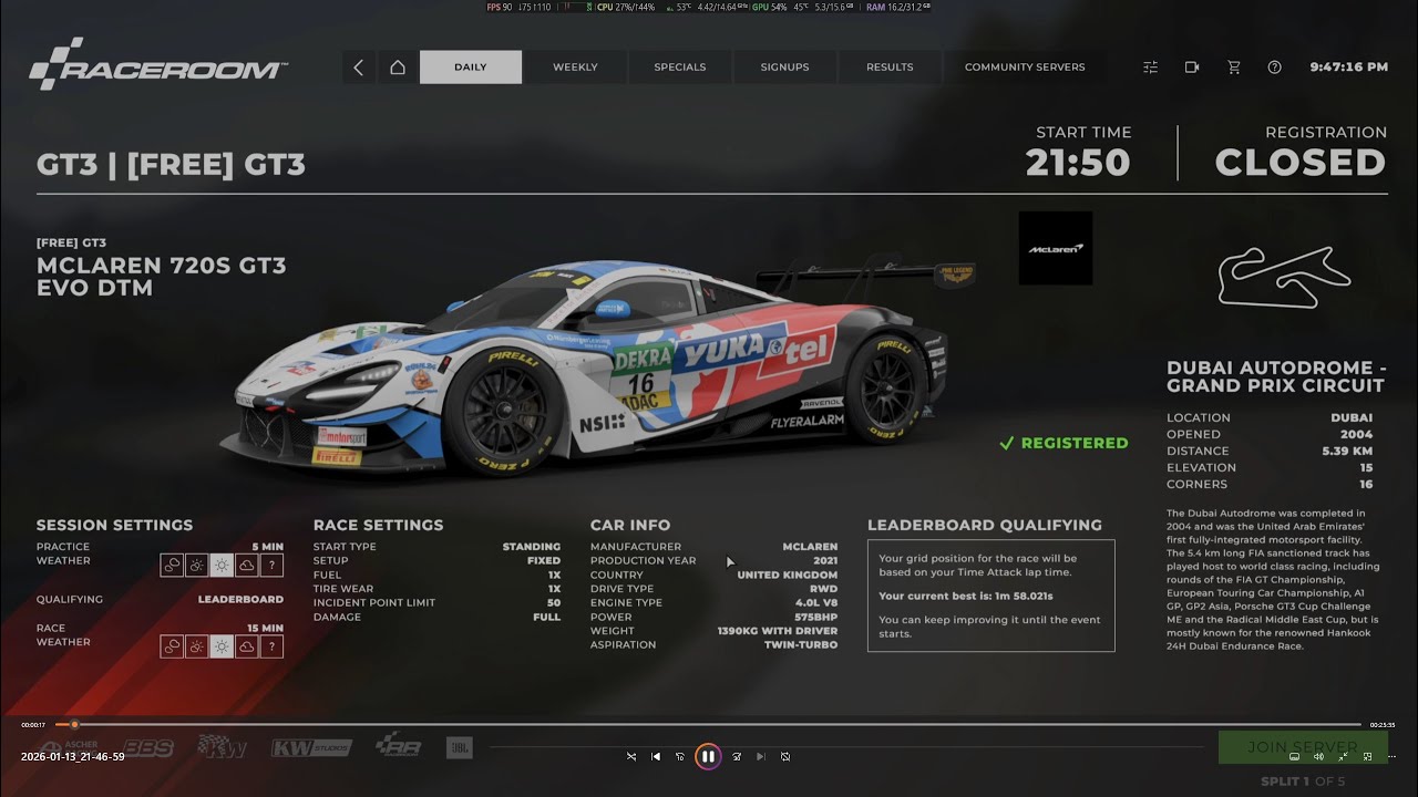 Raceroom + VR HP G2 (with sound!) Logitech RS50 RS Pro Pedals AMD 7800 X3D 32GB RAM RTX 5080 16GB