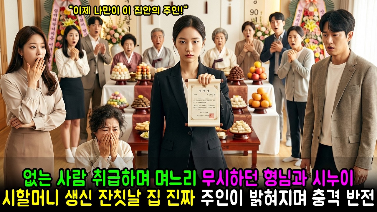 없는 사람 취급하며 며느리 무시하던 형님과 시누이, 시할머니 생신 잔칫날 집 진짜 주인이 밝혀지며 충격 반전 | 반전사연 | 감동사연 | 노후사연 | 막장사연
