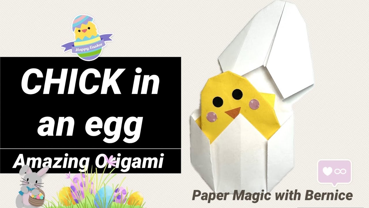 Origami Surprise: Chick Hatching From An Egg 🐣 | How to Fold a Chicken in an Egg - Easy Tutorial!