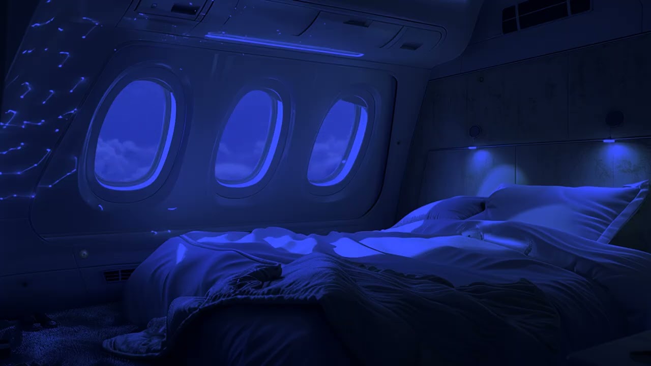 Airplane Sounds Black Screen | White Noise for Sleeping 10 Hours