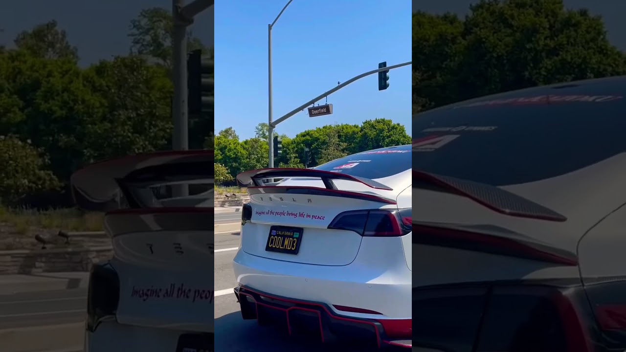 This Modified Tesla sounds like a Lamborghini V12 Exhaust Sound
