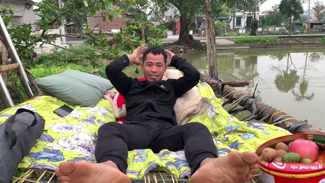 PHC\Thử thách 24h trên bạt nhún tự chế dây chun.