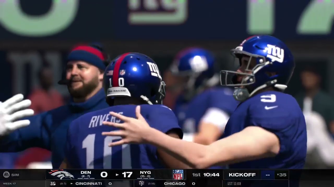 NFL Football DEN (8-7) @ NYG (15-0) Full Game