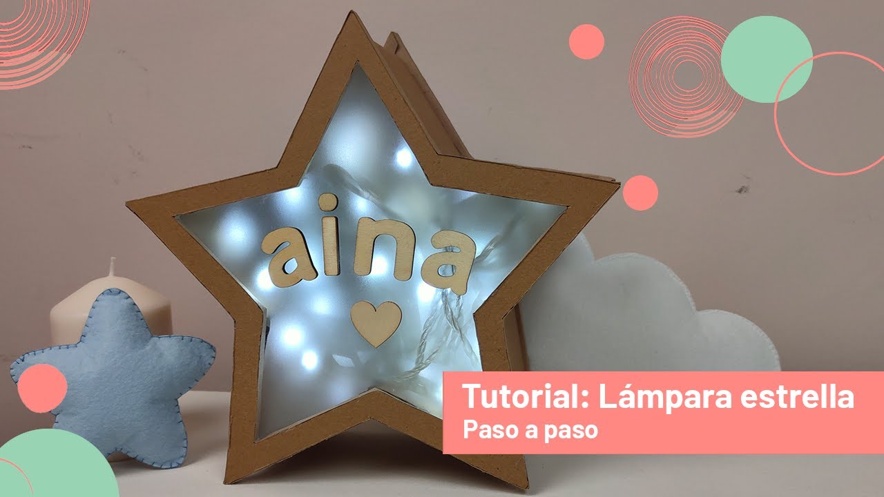 LÁMPARA ESTRELLA de CARTÓN personalizada ⭐