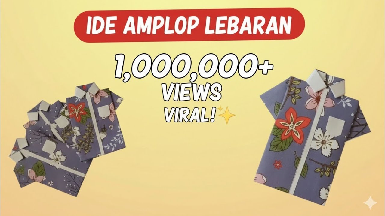 Cara Membuat Amplop Lebaran dari kertas Kado Model Kemeja