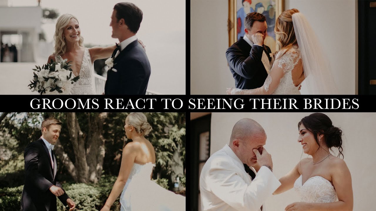 Grooms React To Seeing Their Brides on the Wedding Day, First Look Wedding Day Compilation