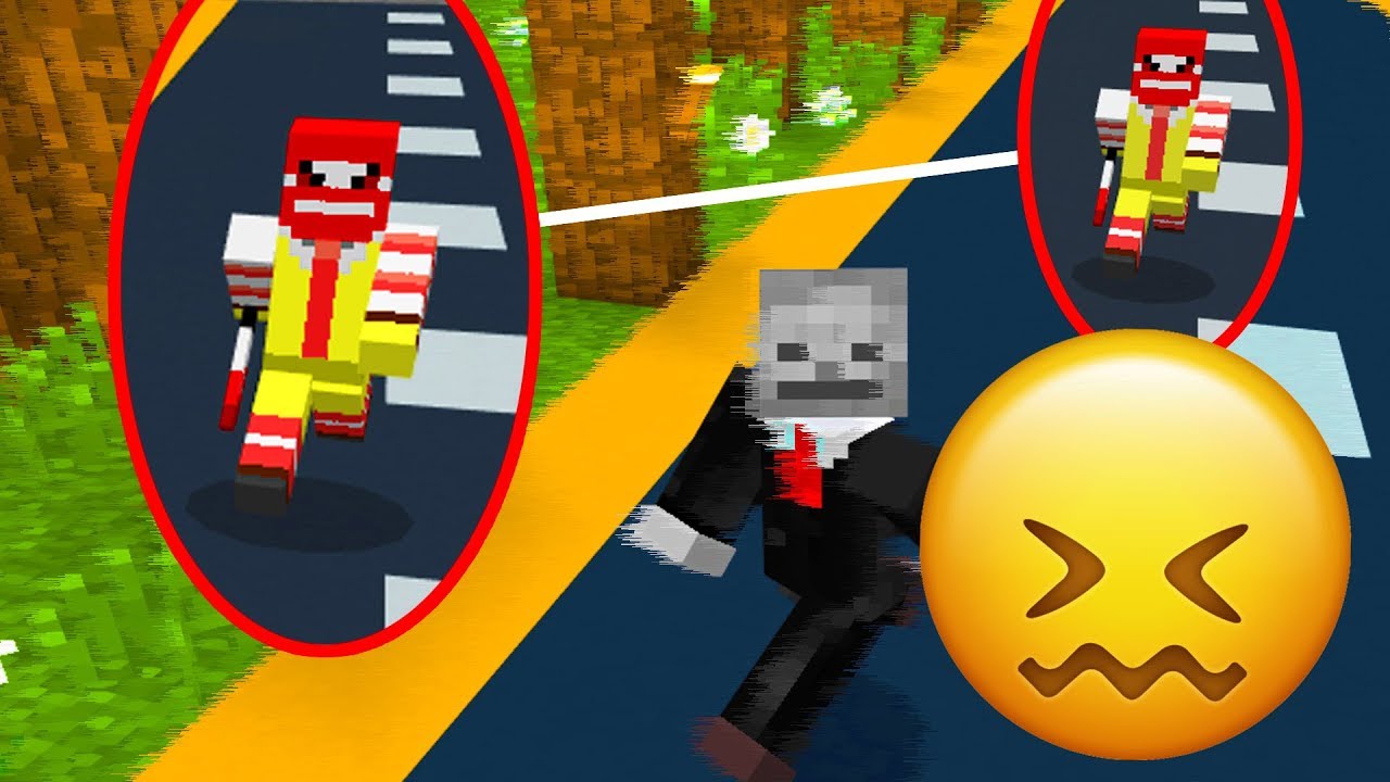 Being CHASED by Evil Ronald McDonald in Minecraft! (IT'S OVER)