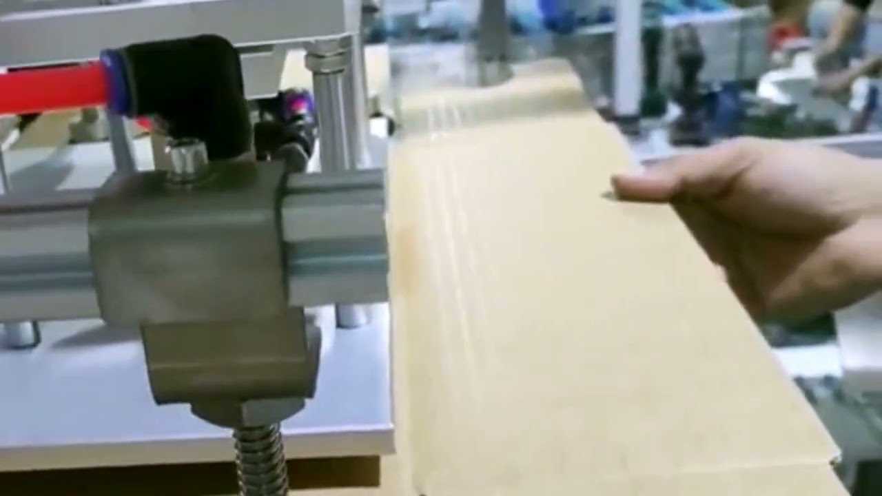 Instruction demo how to adjust cardboard folding machine for different sizes