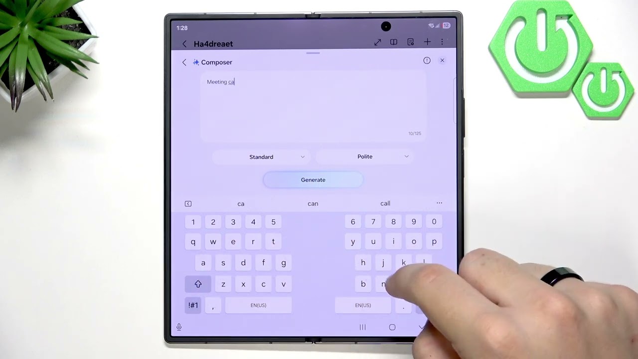 SAMSUNG Galaxy Z Fold 7 &ndash; How to Use Writing Assist