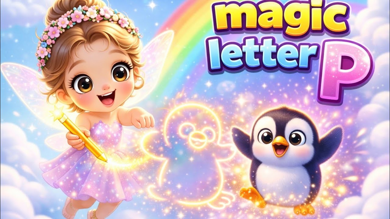 Magic Letter P! 🧚🅿 Learn letter P#cute#kidsshorts  