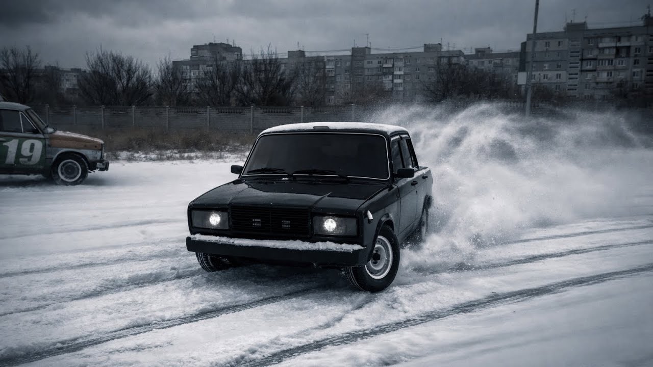 Катаемся на жигах , зимняя тема )  