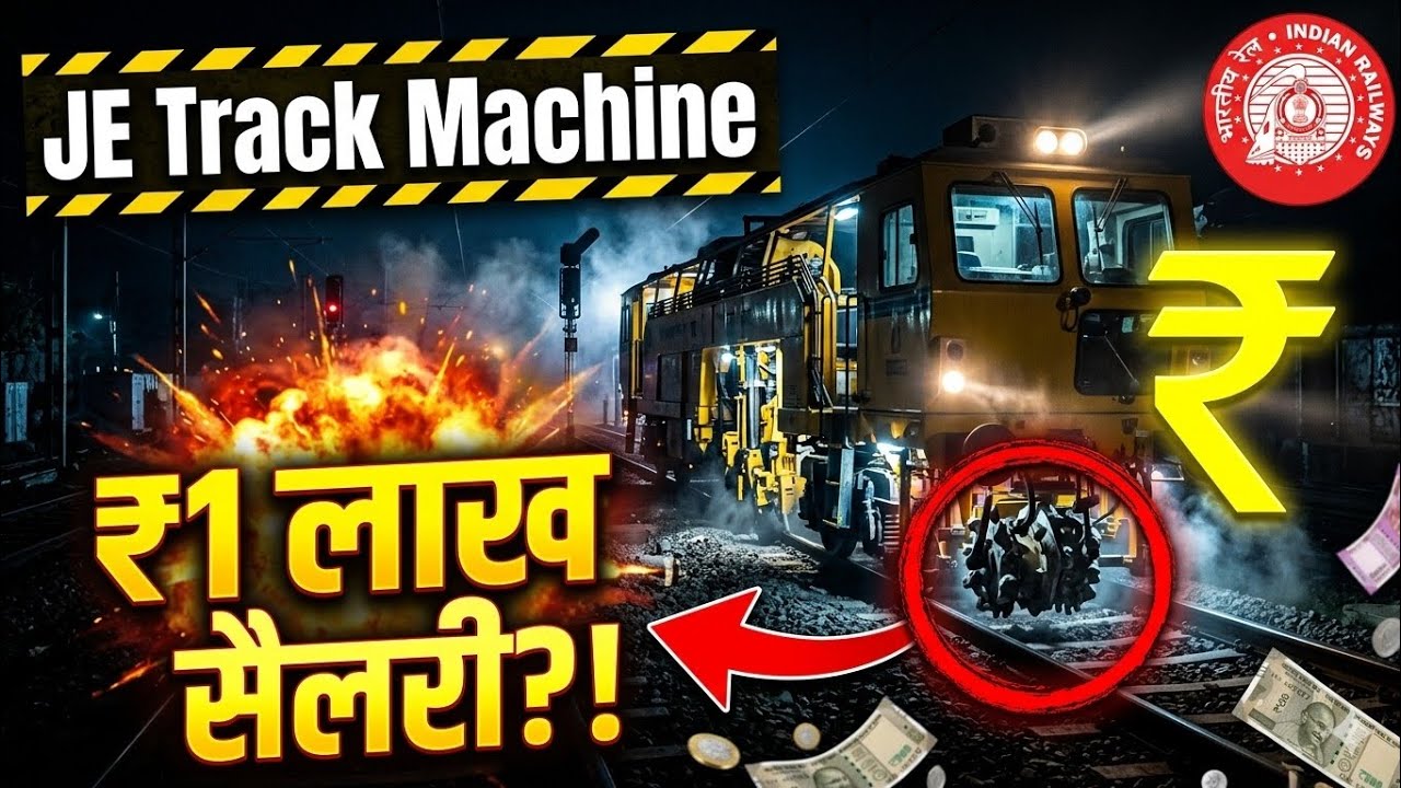 RRB JE Track Machine Job Profile 🤑 | क्या सच में ₹1 लाख Salary मिलती है? #railway 