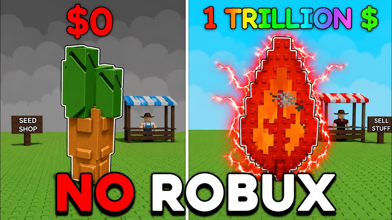 ЧЕЛЛЕНДЖ: ОТ 0$ ДО 1 ТРИЛЛИОНА БЕЗ ROBUX в Grow a Garden 2