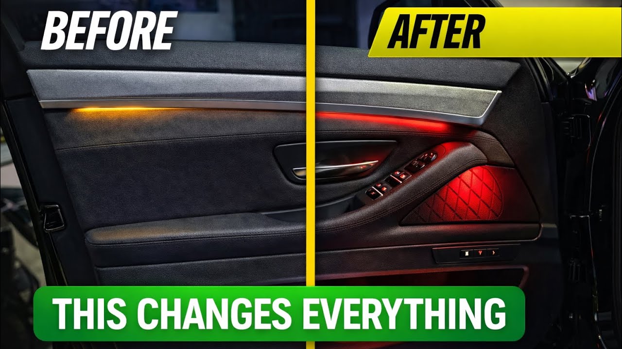 BMW F10 RGB Ambient Light — BEFORE & AFTER (Custom Interior Upgrade)