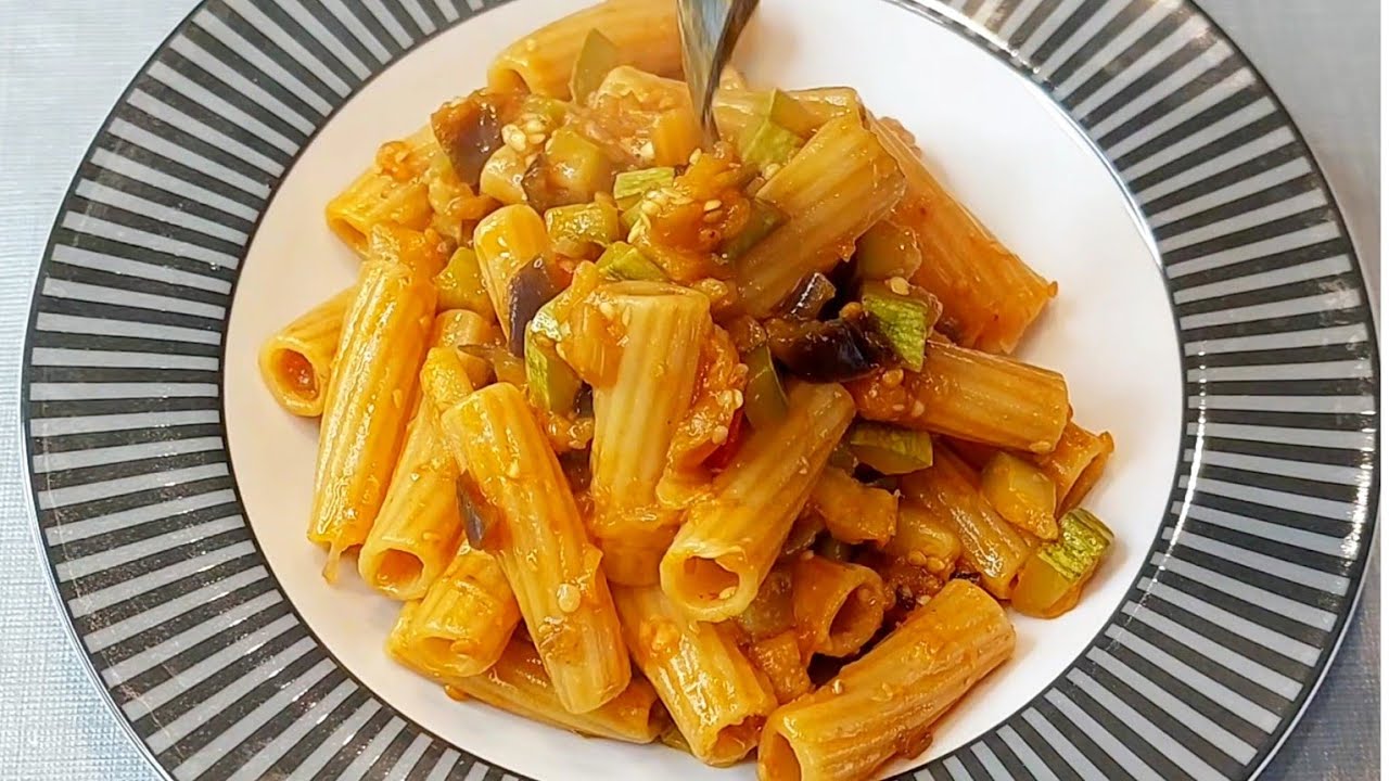 Pasta Integrale con Zucchine e Melanzane - Buonissima e Salutare