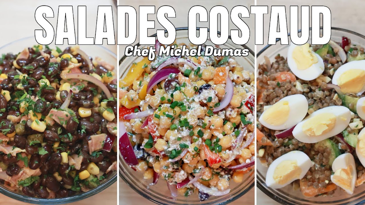 SALADES REPAS EXPRESS PLEINES DE SAVEURS ET DE COULEURS | Des repas prêts en moins de 10 minutes!