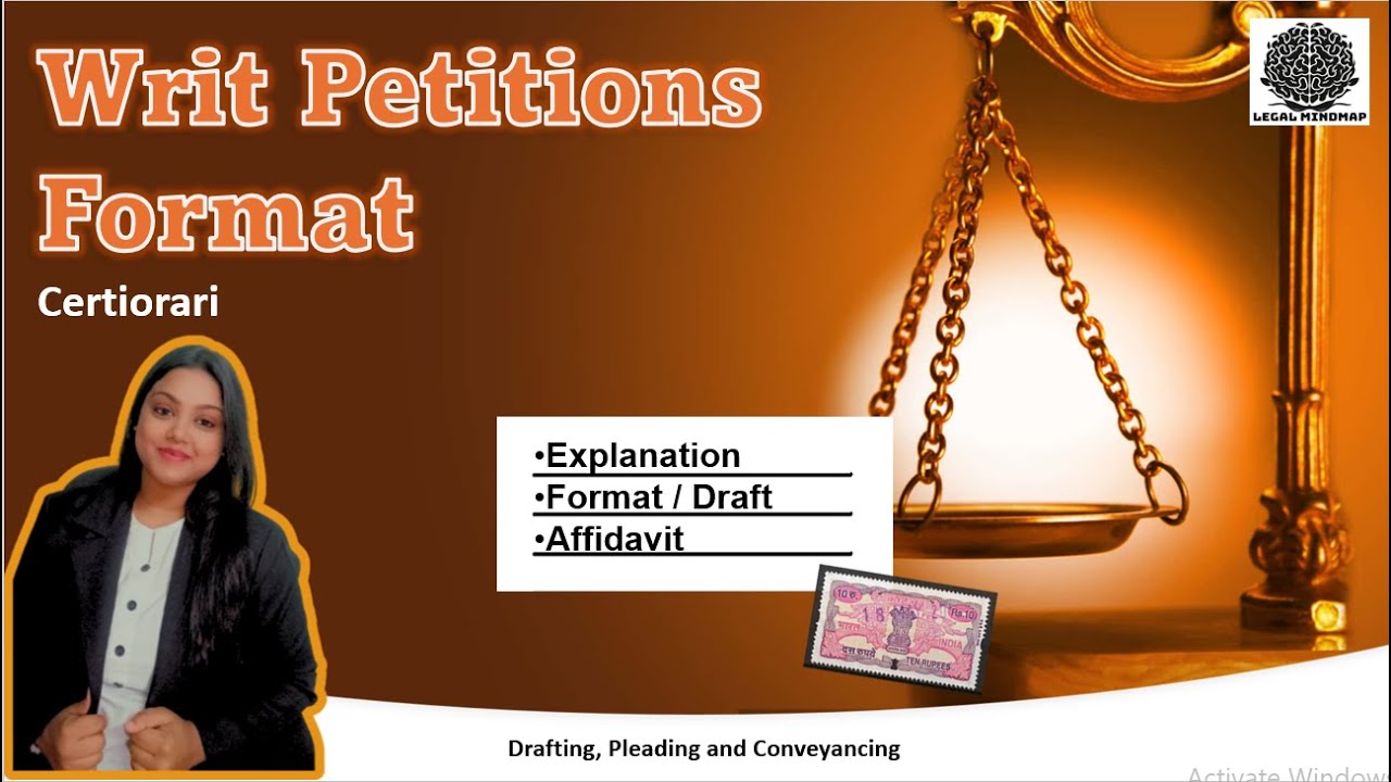 FORMAT/ DRAFT OF CERTIORARI