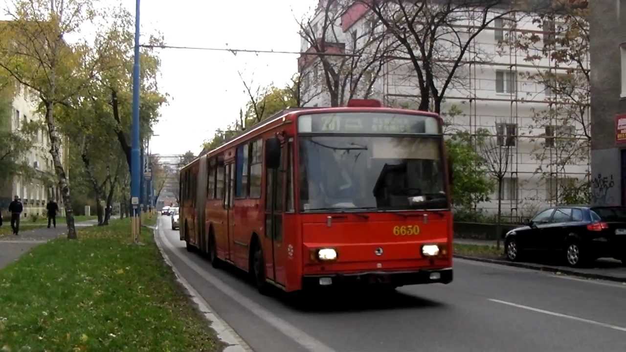 Trolleybuses and diesel buses in Bratislava Pozsony [1080p]